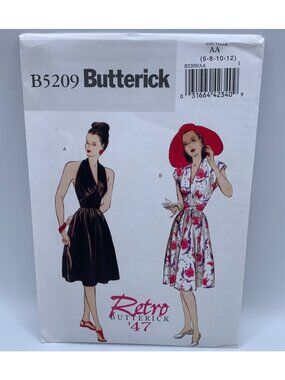 Butterick Misses Dress Sewing Pattern Size 6 8 10 12 B5209 - Uncut 2008